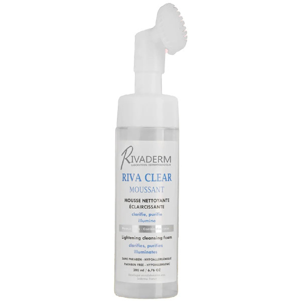 RIVADERM RIVA CLEAR MOUSSE NETTOYANTE ECLAIRCISSANTE 200ML