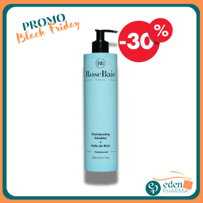 ROSEBAIE SHAMPOING HUILE DE RICIN X KÉRATINE 500ML -30%