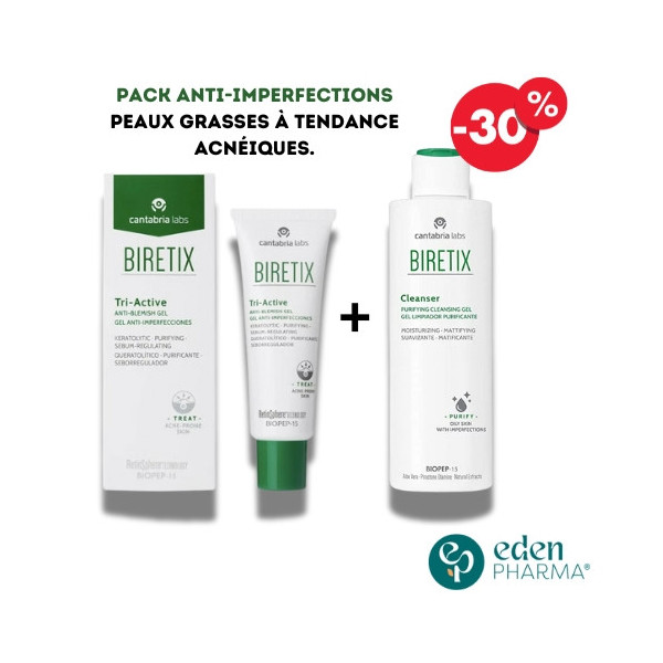 BIRETIX PACK TRIACTIV GEL 50ML + CLEANSER 200ML  -30%