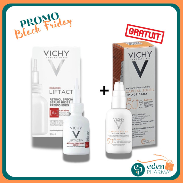 VICHY LIFTACTIV SERUM RETINOL RIDES PROFONDES [A+] + UV DAILY SPF50+ OFFERTE