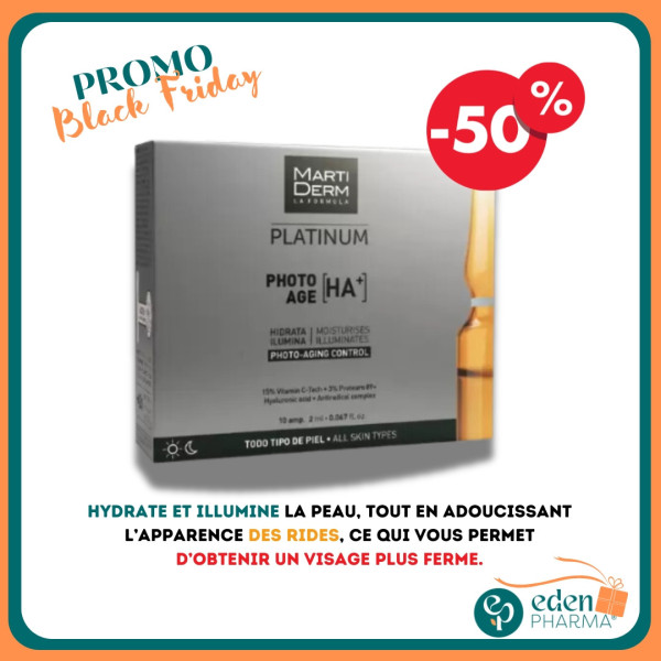 VENTE FLASH MARTIDERM PHOTO AGE 10 AMPOULES -50%