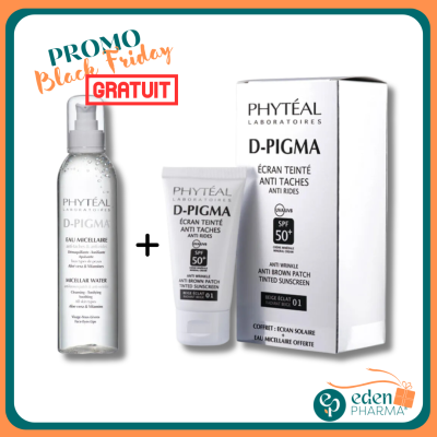 VENTE FLASH PHYTEAL D-PIGMA SPF50 + BEIGE ECLAT + EAU MICELLAIRE 150ML GRATUITE