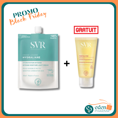 VENTE FLASH SVR HYDRALIANE CREME RICHE OU LEGERE 50ML + HUILE LAVANTE TOPIALYSE 50ML GRATUITE