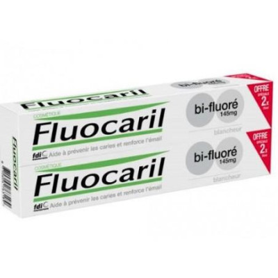 FLUOCARIL DENTIFRICE BLANCHEUR BI-FLUORE LOT DE 2 X 75 ML