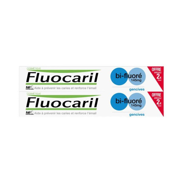 FLUOCARIL DENTIFRICE BI-FLUORE GENCIVES 145MG LOT DE 2 X 75 ML