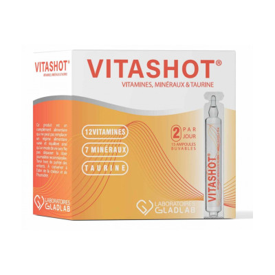 VITASHOT 12 VITAMINES+ 7 MINERAUX 15 AMOPULES