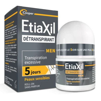 ETIAXIL DÉTRANSPIRANT MEN PEAUX SENSIBLES 15ML