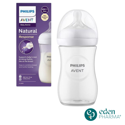 AVENT BIBERON NATURAL RESPONSE EN PLASTIQUE 260ML 1M+ SCY903/01