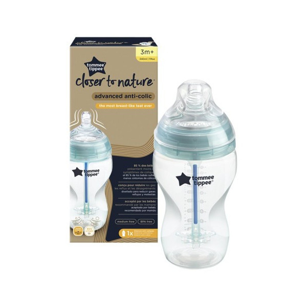 TOMMEE TIPPEE BIBERON ADVANCED ANTI-COLIQUE BLEU 3M+ 340ML