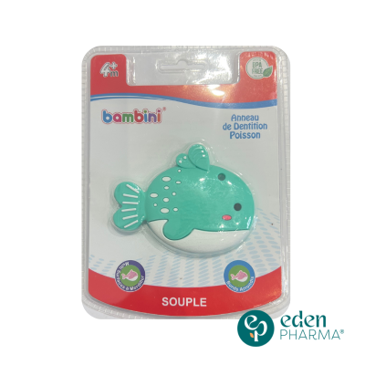 BAMBINI ANNEAUX DE DENTITION SOUPLE 4M+