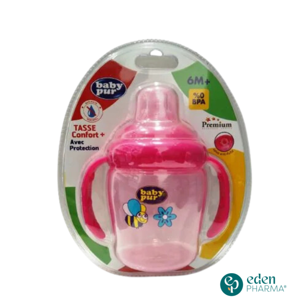 BABY PUR TASSE CONFORT + 0% BPA AVEC PROTECTION rose ou bleu