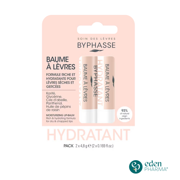 BYPHASSE BAUME LÈVRES HYDRATANT (2X4,8GR)