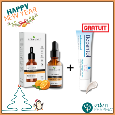 VENTE FLASH BIOBALANCE SUPER SERUM PURE VITAMIN C 30ML + CREME HYDRATANTE APAISANTE GRATUITE