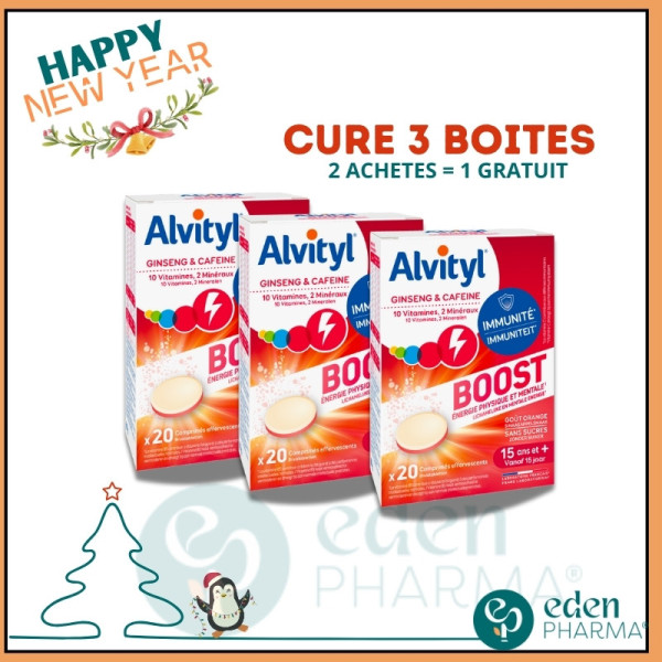 ALVITYL TONUS BOOST EFFERVESCENT 20 COMPRIMES ( CURE DE 3 BOITES )