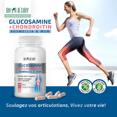 BIOHERBS GLUCOSAMINE COMPLEXE BOITES DE 100