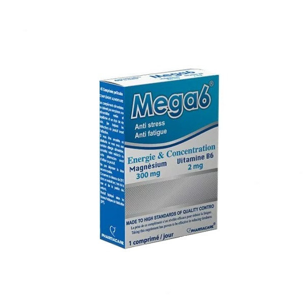 MEGA 6 MAGNESIUM + VIT B6 BOITE DE 45