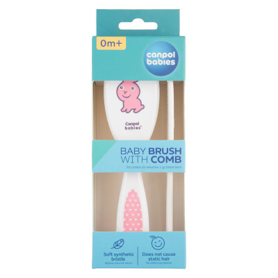 CANPOL BABIES SET BROSSE ET PEIGNE SIMPLE BLANCHE 2/417