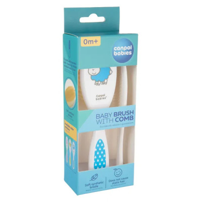 CANPOL BABIES SET BROSSE ET PEIGNE SIMPLE BLANCHE 2/417