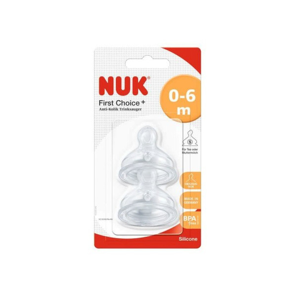 NUK 2 TÉTINES FIRST CHOICE 0-6M