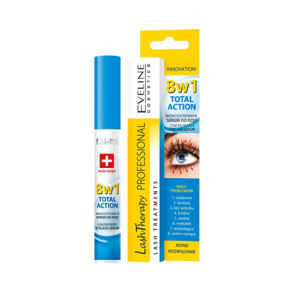 EVELINE COSMETICS EYELASH THERAPY SERUM 8IN1 TOTAL ACTION 10ML