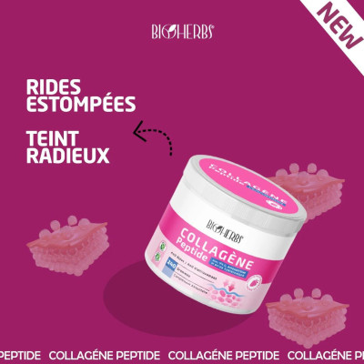 BIOHERBS COLLAGÈNE PEPTIDES POUDRE 240GR