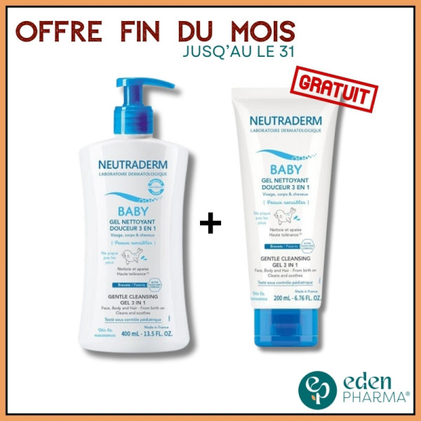 NEUTRADERM COFFRET GEL NETTOYANT DOUCEUR 400ML + 200ML GRATUIT