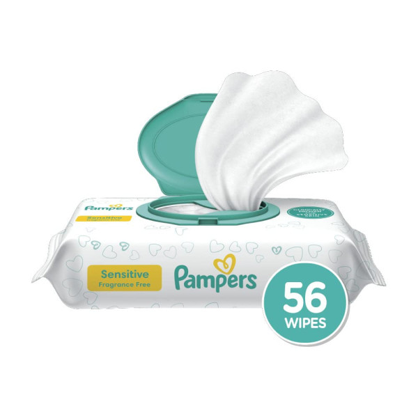 PAMPERS WIPES LINGETTES SENSITIVE 56 UNITES