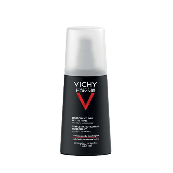 VICHY HOMME DEODORANT VAPO 24H ANTI-ODEUR 100ML