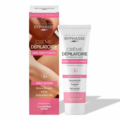 BYPHASSE CREME DEPILATOIRE SILK PROTEIN 125 ML