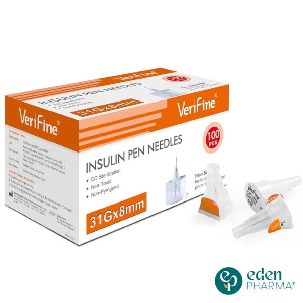 VERIFINE AIGUILLES STYLOS INSULINE 31G*8MM BT/50