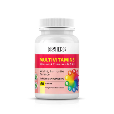 BIOHERBS MULTIVITAMINES 60 GÉLULES