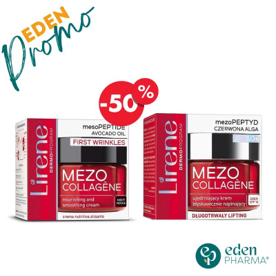 LIRENE PACK MEZO COLLAGENE CREME JOUR + CREME NUIT -50%