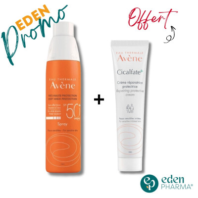 AVENE DUO SPRAY SPF50+ ADULTE  + CICALFATE CREME 40ML GRATUIT