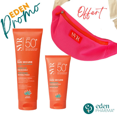SVR SUN SECURE BLUR + LAIT ET UN SAC BANANE ET EAU THERMALE LA ROCHE POSAY OFFERT