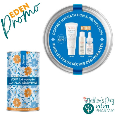 AVENE BOX HYDRANCE UV-RICHE PEAU SECHE + BOOST 10ML + EAU MICELLAIRE 25ML OFFERT