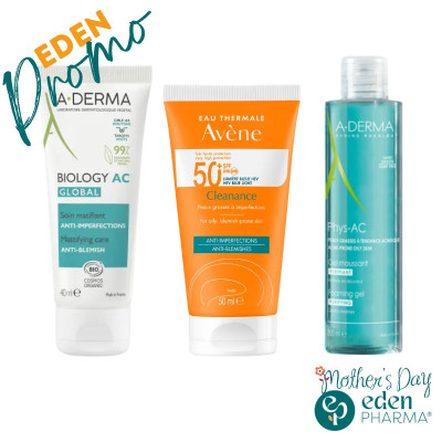 DUO ADERMA GLOBAL & AVENE PROTECTION ROUTINE ANTI IMPERFECTION GEL NETTOYANT OFFERT