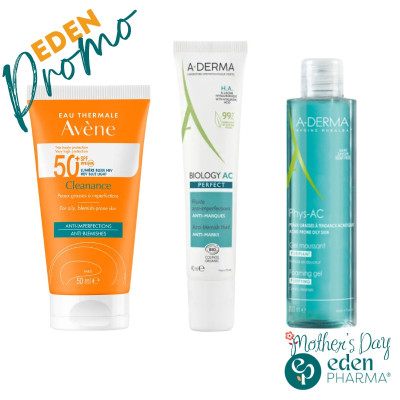 DUO ADERMA PERFECT & AVENE PROTECTION ROUTINE ANTI IMPERFECTION GEL NETTOYANT OFFERT