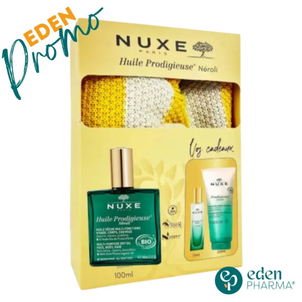 NUXE HUILE PRODIGIEUSE NEROLI 100ML+LE PARFUM NEROLI 15ML(OFFERT)+DOUCHE RELAXANTE PARFUMEE (OFFERT) REF 0054