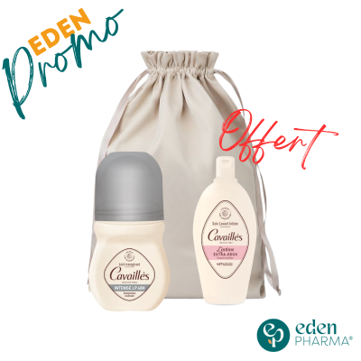 ROGÈS CAVAILLÈS DÉODORANT ROLL ON INTENSE LP 50ML + GEL INTIME EXTRA DOUX 50 ML ET BOURSE OFFERTS