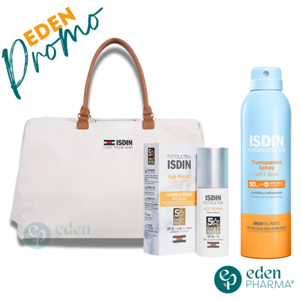 SAC ISDIN ECRAN AGE REPAIRE SPF 50+ AVEC ISDIN SPRAY SPF50+ 250ML