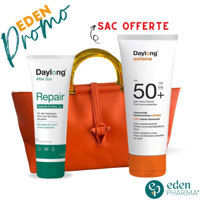 DAYLONG DUO PROTECTION ET REPARATION LOTION SPF50+ 200ML, AFTER SUN 100ML + SAC OFFERT