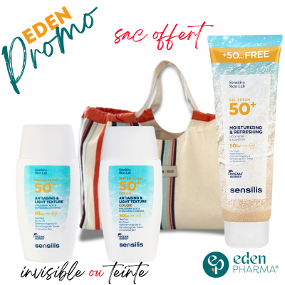 PACK SENSILIS ANTI- AGE INVISIBLE OU TEINTE & PROTECTION CORPS GEL CREME