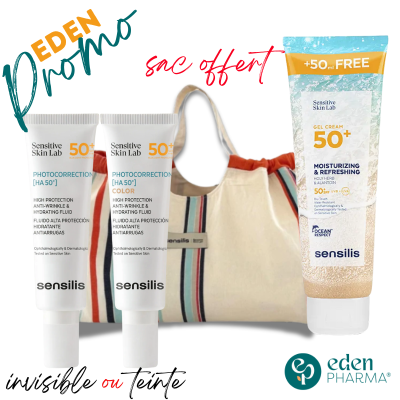 PACK SENSILIS HYDRATATION INVISIBLE OU TEINTE & PROTECTION CORPS GEL CREME