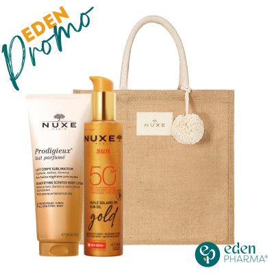 NUXE SAC HUILE GOLD SPF50 + LAIT DE CORPS PRODIGIEUX 200ML