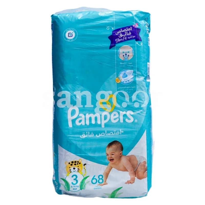 PAMPERS BABY-DRY (TAILLE 3) 6-10KG GRAND FORMAT B/68