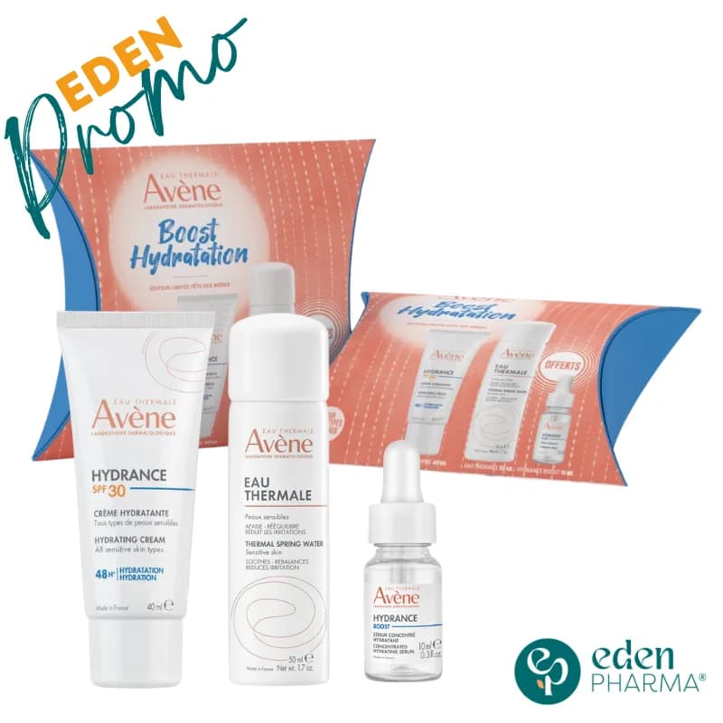 Avene Box Hydrance SPF30 Tous Types de Peau (Eau Thermale 50 ml + Serum Boost) Offerts