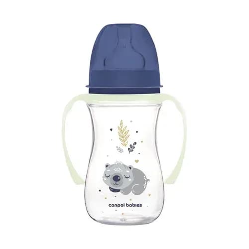 Canpol Biberon Col Large Polypropylène Sleepy Koala Bleu 300 ml