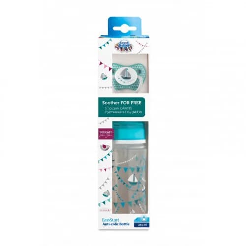 Canpol Babies Set Celebrate Biberon Pp Col Large 240 ml+ Sucette Orthodontique