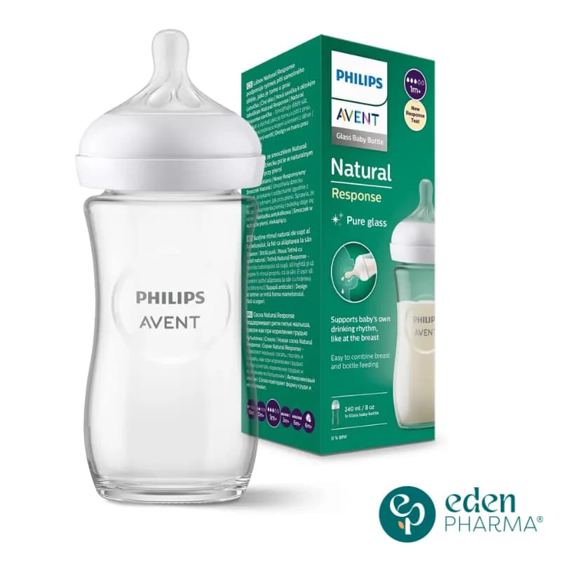 Avent Biberon Natural Response en Verre 240 ml Scy933/01