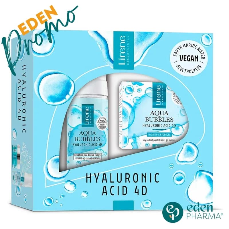 Lirene Aqua Bubbles Hydro-Gel Creme Visage Jour et Nuit + Mousse Nettoyante -50%